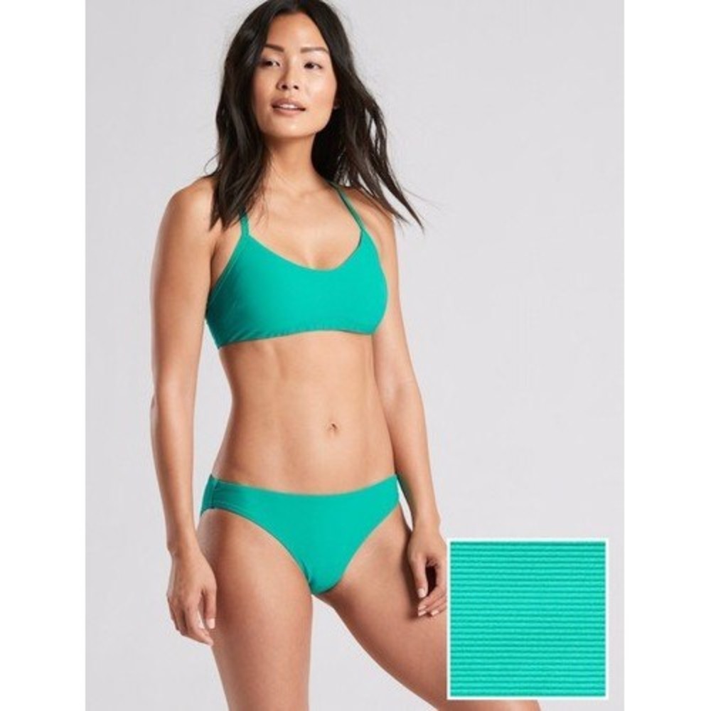 Athleta Cloudbreak Rib Strappy Bikini Top High Teal Large top only